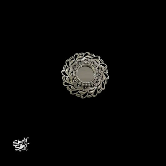 Silver-Center-Mirror-with-Jaali-Flower-Ring-MH6000-2