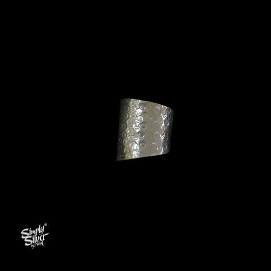 Silver-Designer-Beaten-Ring-MH6001-1