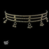 Silver-3-Floral-Strip-Choker-With-Ghungroos-MH6004-2