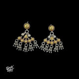 Bandhel-Silver-Dual-Tone-Flower-and-Ghungroos-Earrings-MH6005-1
