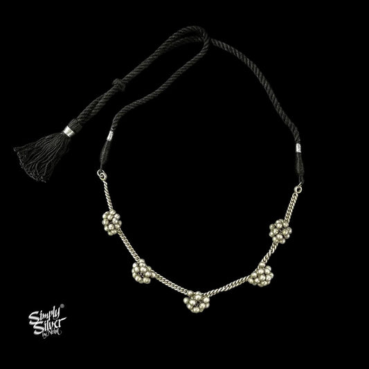 Silver-Bunch-of-Ghungroos-and-Chain-Necklace-MH6008-1