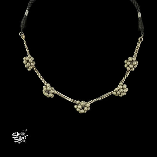 Silver-Bunch-of-Ghungroos-and-Chain-Necklace-MH6008-2
