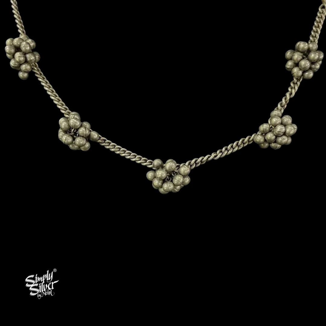 Silver-Bunch-of-Ghungroos-and-Chain-Necklace-MH6008-3