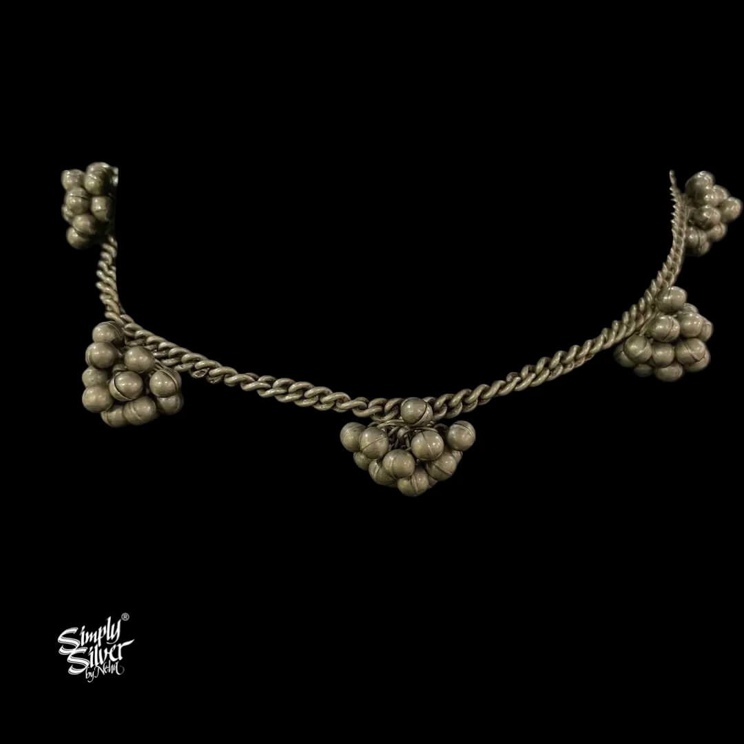 Silver-Bunch-of-Ghungroos-and-Chain-Necklace-MH6008-4