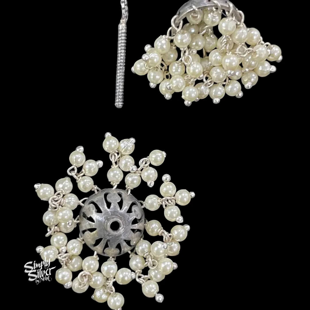 Silver-Designer-Double-Pearls-Jhumka-MH6011-4