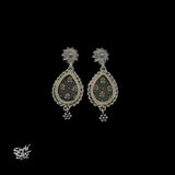 Silver-Flower-with-Hand-Painted-Black-Color-Glass-MH6031-1