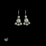 Silver Pearls Flower Hooks-MH6083
