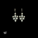 Silver Pearls Flower Hooks-MH6085