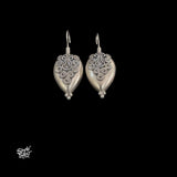Silver Heart Flower Hooks-MH6086