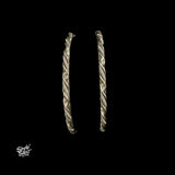 Silver Designer Twisted Bangles Pair-MH6091
