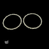 Silver Designer Twisted Bangles Pair-MH6091