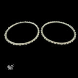 Silver Designer Flower Bangles Pair-MH6092