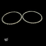 Silver Designer Flower Bangles Pair-MH6093