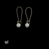 Silver Long Dual Tone Hooks with Pearl-MH6101