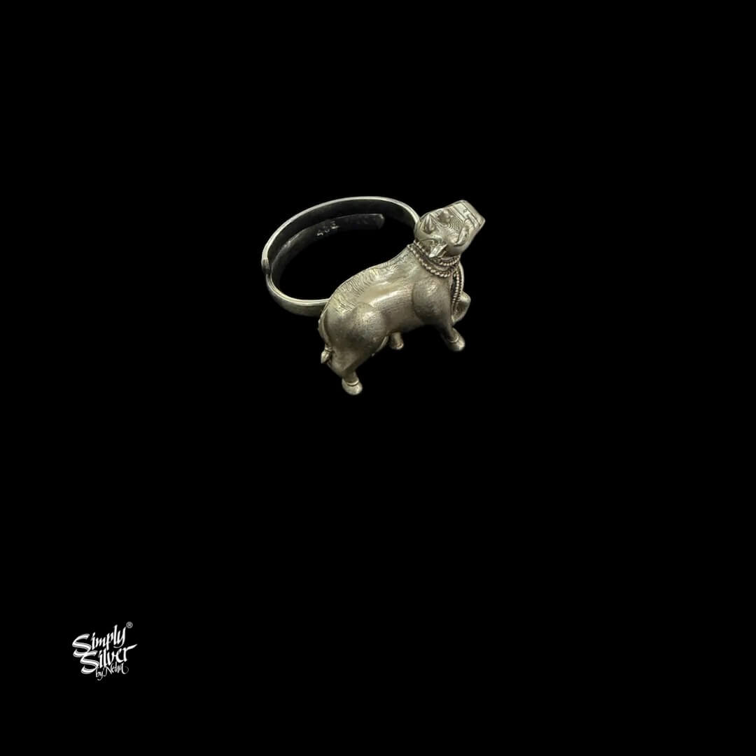 Silver Cow Ring - MH6153
