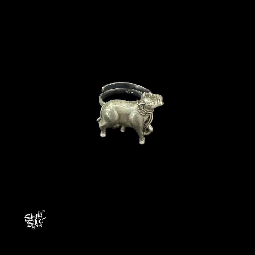 Silver Cow Ring - MH6153
