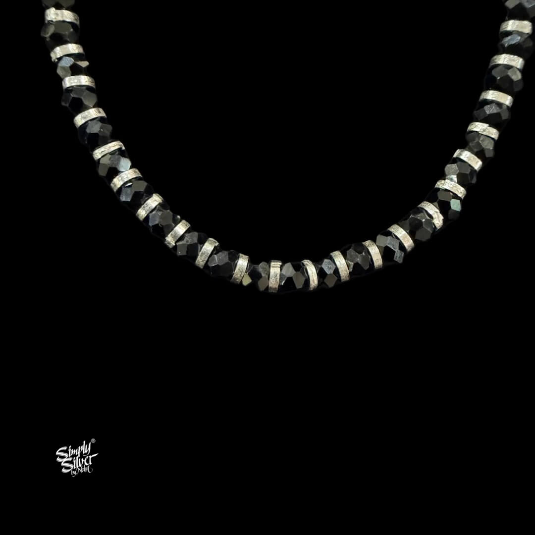 Black Stone Bracelet with AD Stone - MH6155