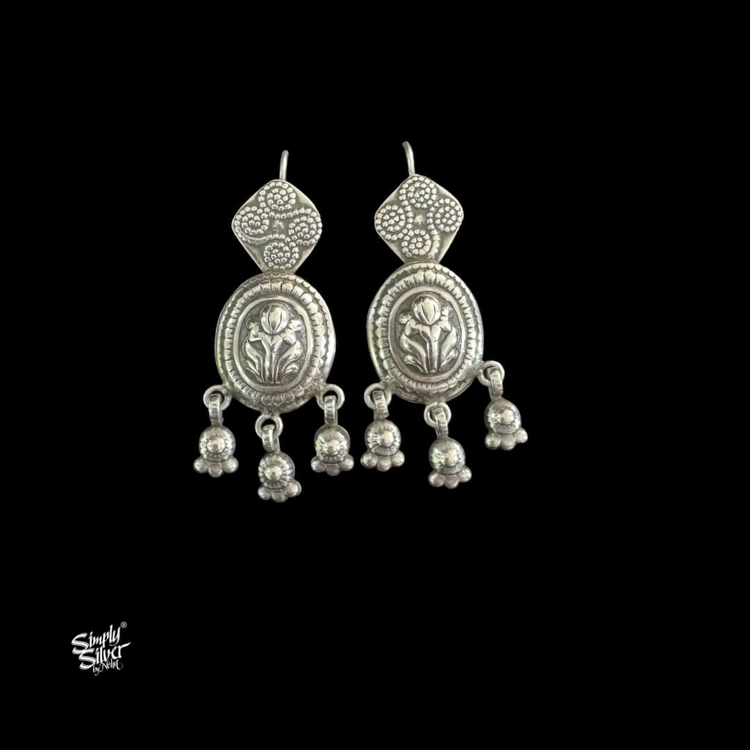 Silver Flower & Danglers-1
