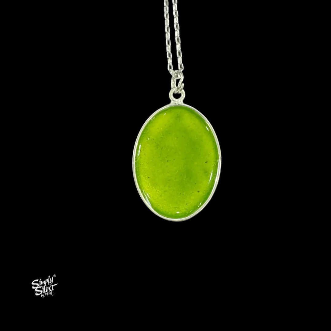 Silver Chain with Multi Color Meenakari Fish Pendant-3