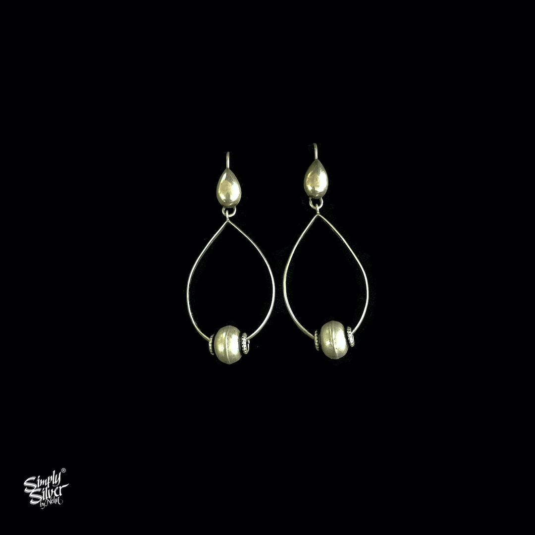 Discover Simple Moissanite Silver Drop Earrings | Paksha - Paksha India